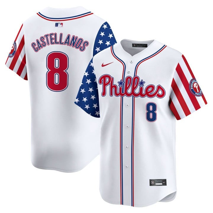 Phillies 2025 Independence Day Vapor Premier Limited Jersey - All Stitched