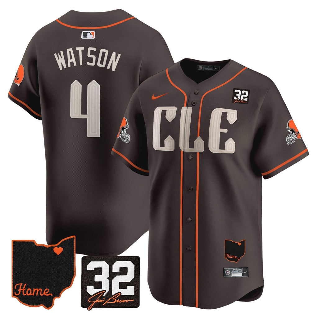 Browns #32 Jim Brown Memorial & Home Patch Vapor Premier Limited Men Jersey - All Stitched