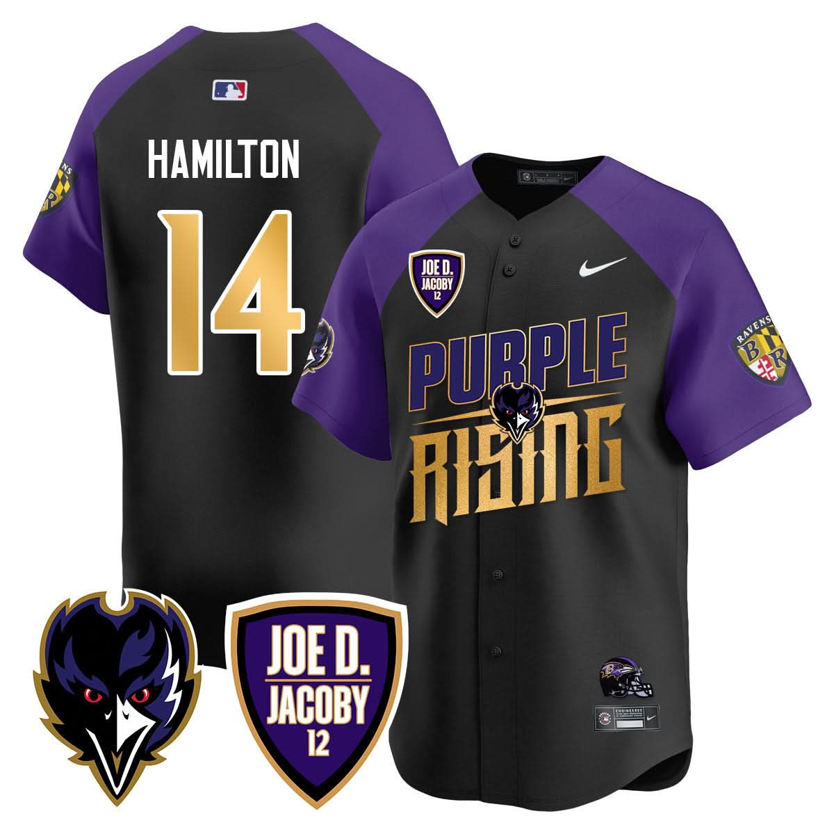 Ravens Purple Rising 2024 Vapor Limited Baseball Men Jersey - All Stitched