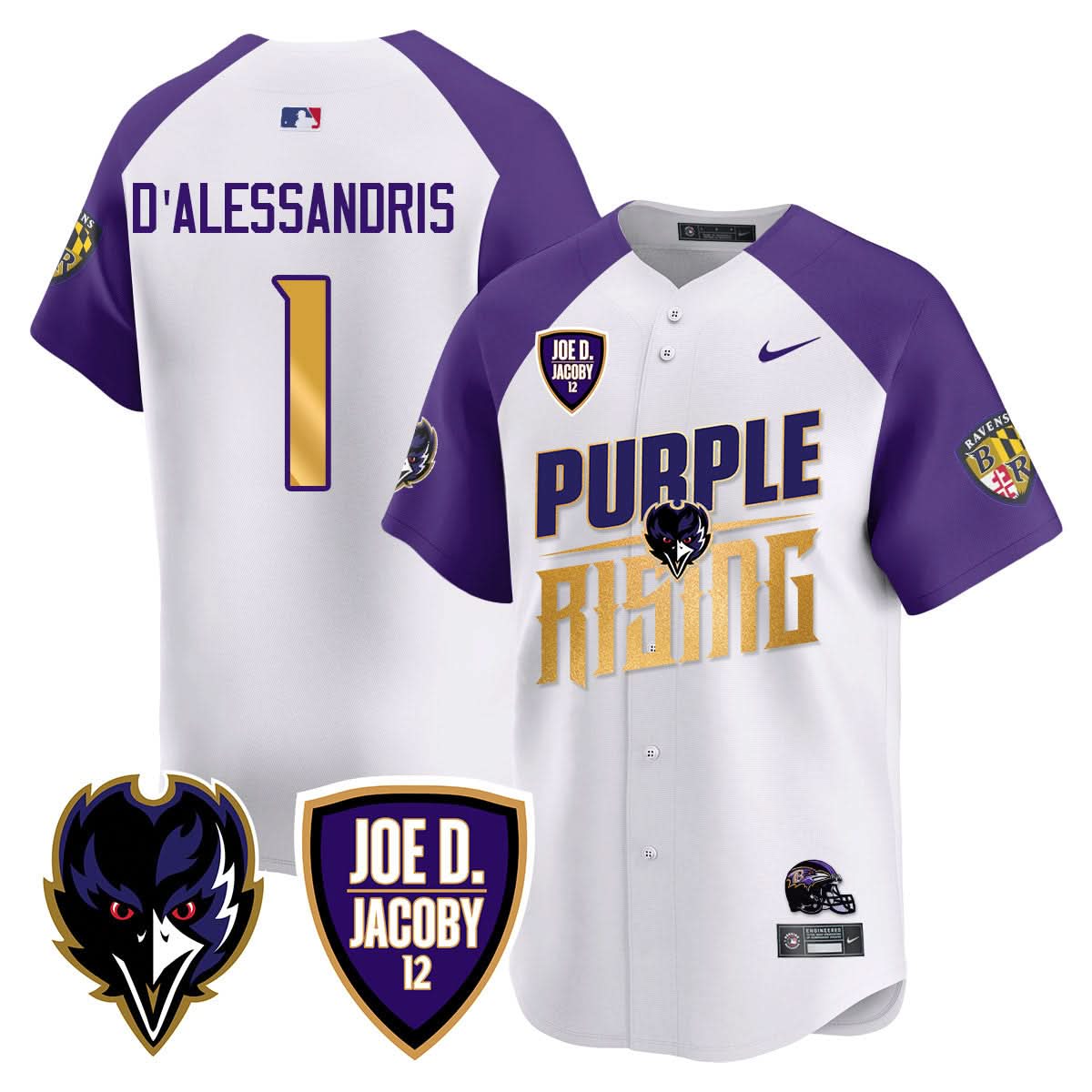 Ravens Purple Rising 2024 Vapor Limited Baseball Men Jersey - All Stitched