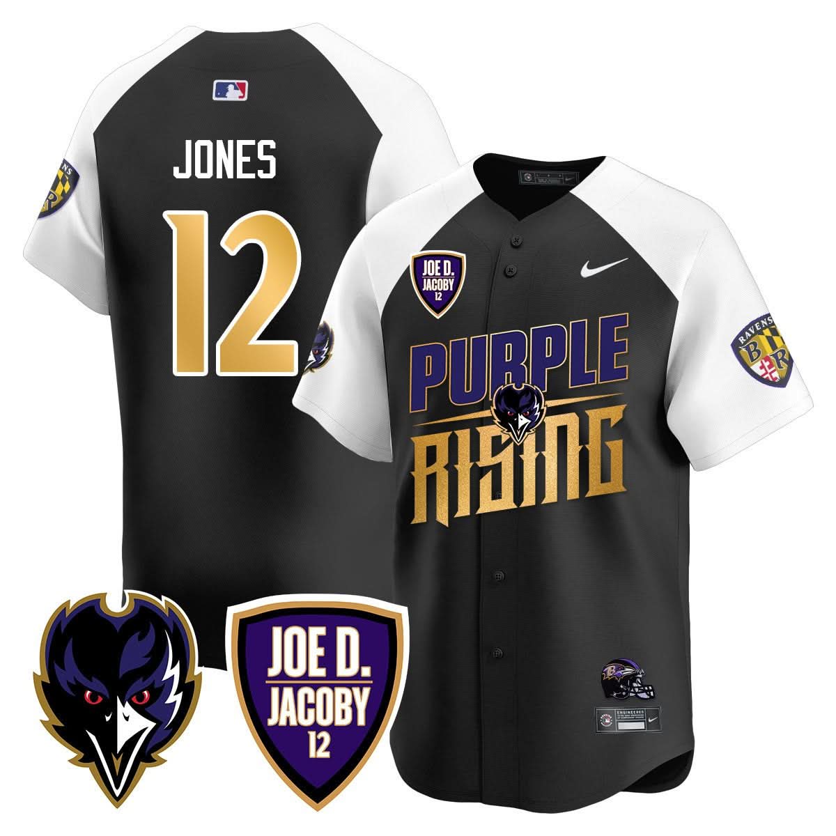 Ravens Purple Rising 2024 Vapor Limited Baseball Men Jersey - All Stitched