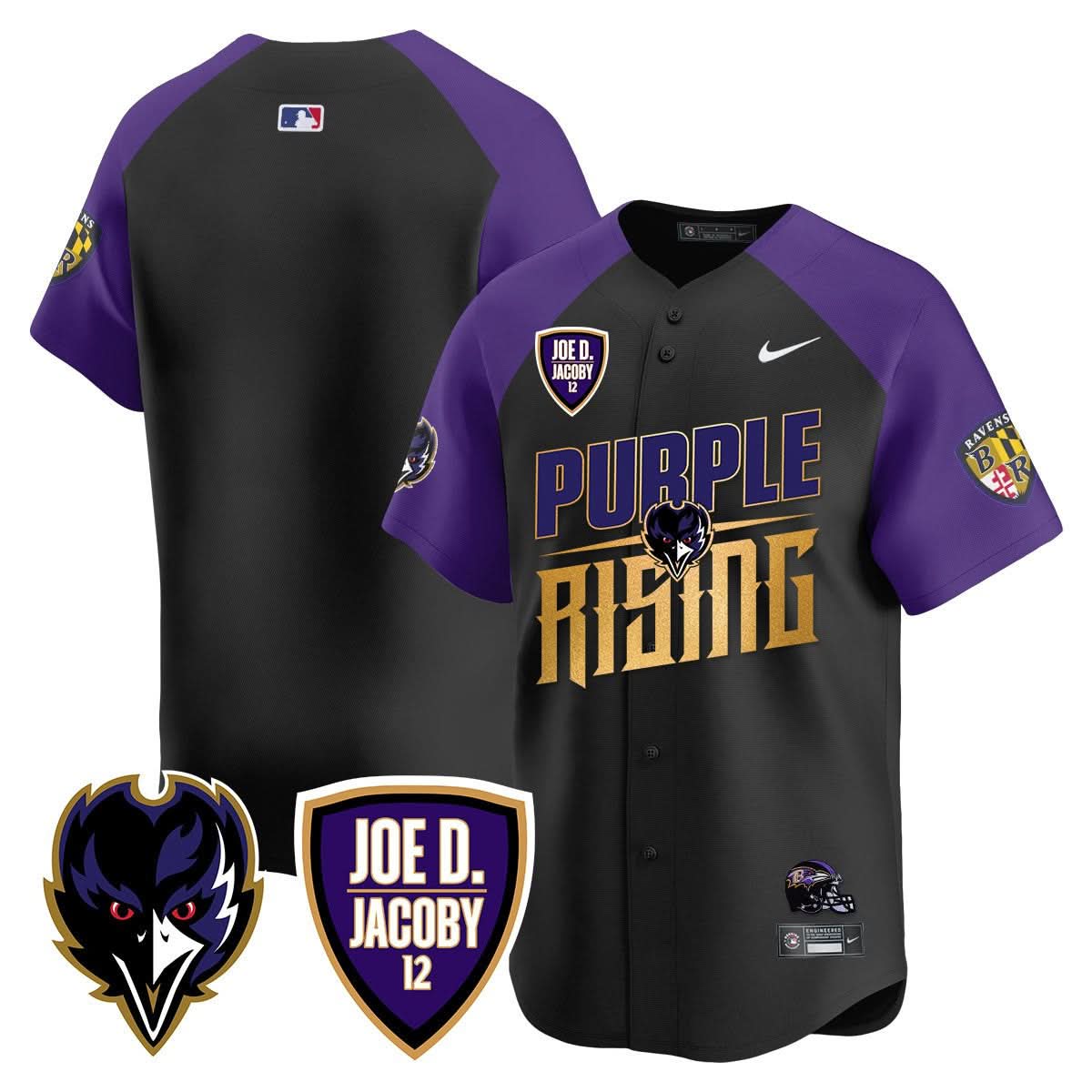 Ravens Purple Rising 2024 Vapor Limited Baseball Men Jersey - All Stitched