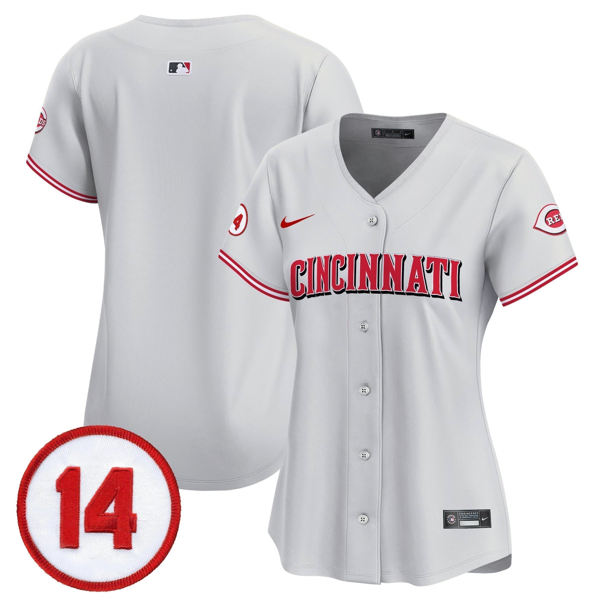WoCincinnati Reds Pete Rose Patch Vapor Premier Limited Jersey - All Stitched