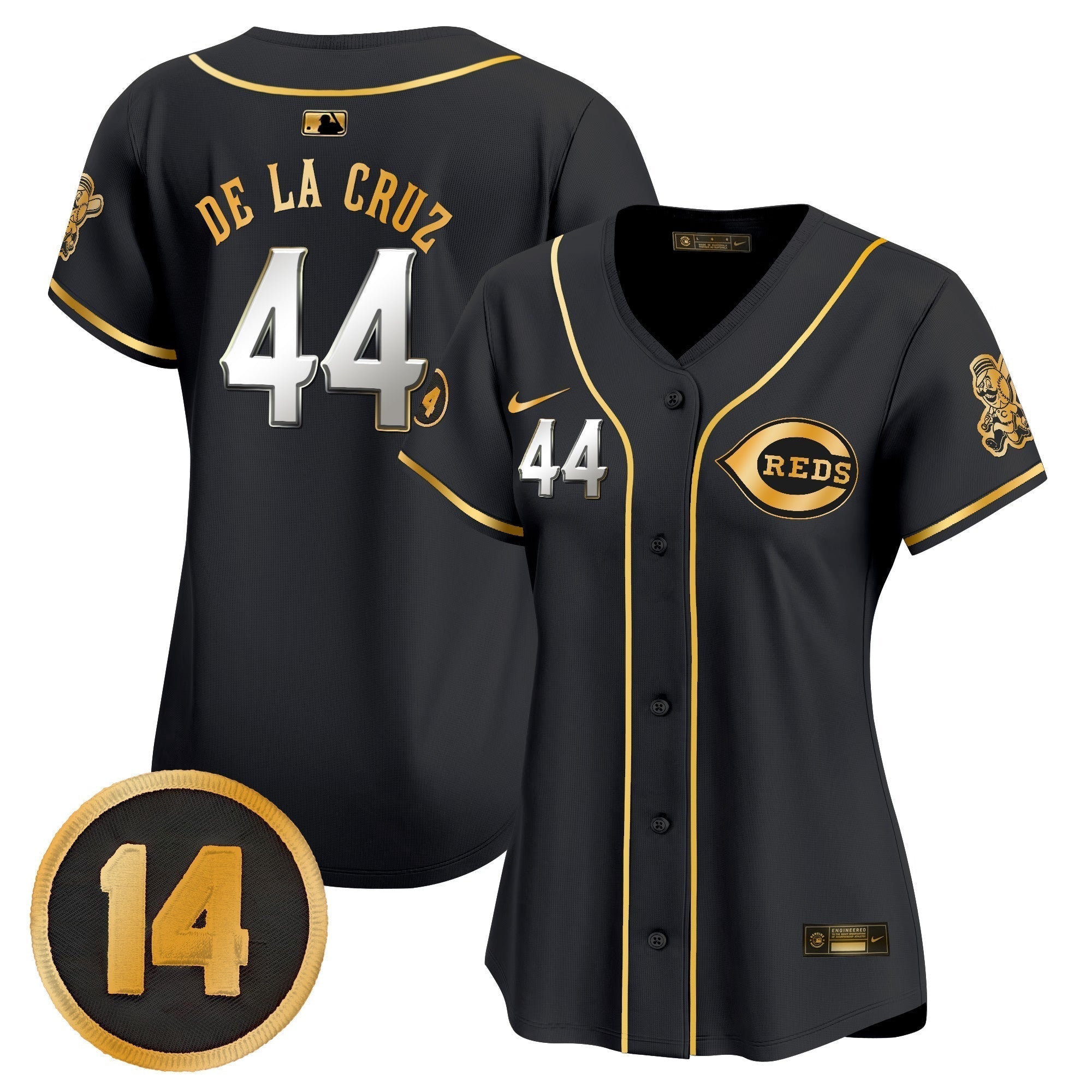 WoCincinnati Reds Pete Rose Patch Vapor Premier Limited Jersey - All Stitched