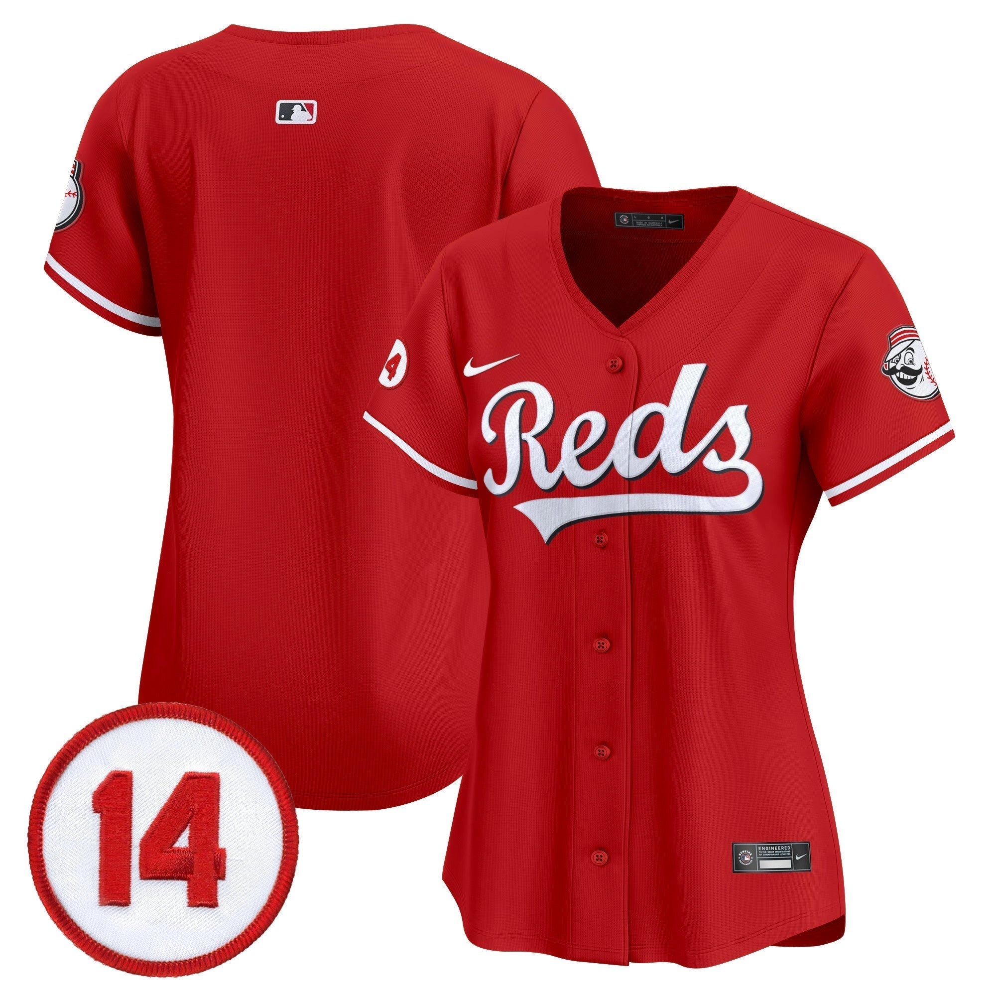 WoCincinnati Reds Pete Rose Patch Vapor Premier Limited Jersey - All Stitched