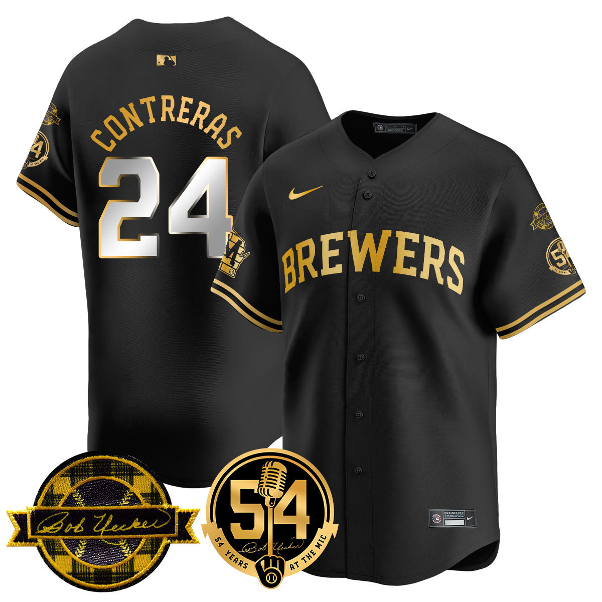 MIL Men Jersey - Bob Uecker, 54 Seasons for Brewers - All Stitched