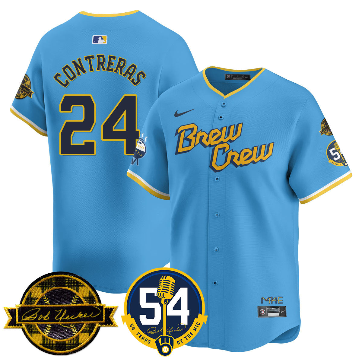 MIL Men Jersey - Bob Uecker, 54 Seasons for Brewers - All Stitched