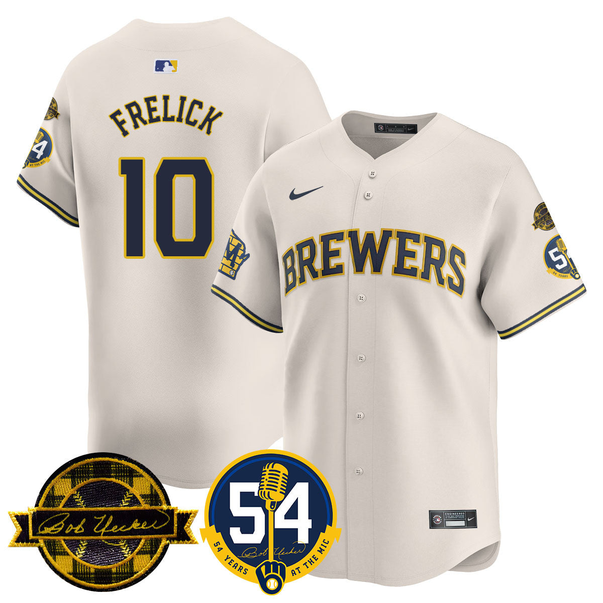 MIL Men Jersey - Bob Uecker, 54 Seasons for Brewers - All Stitched