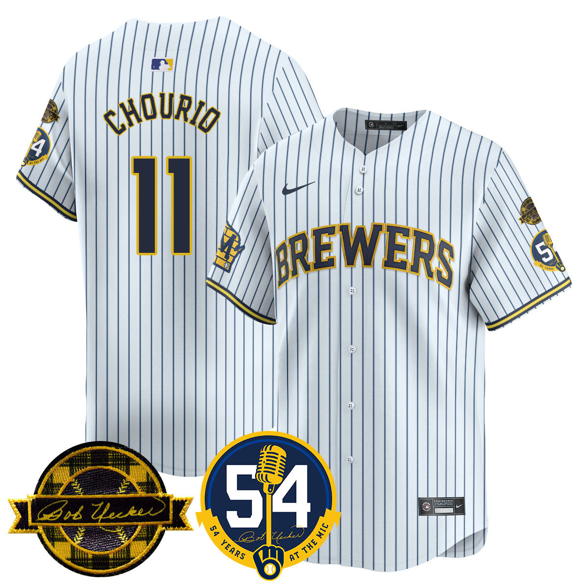 MIL Men Jersey - Bob Uecker, 54 Seasons for Brewers - All Stitched