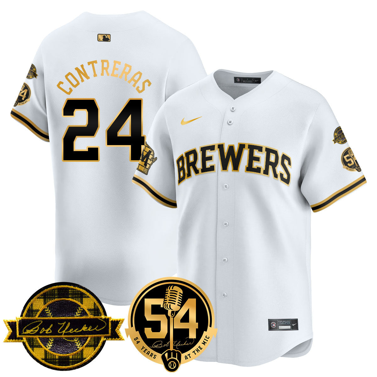 MIL Men Jersey - Bob Uecker, 54 Seasons for Brewers - All Stitched