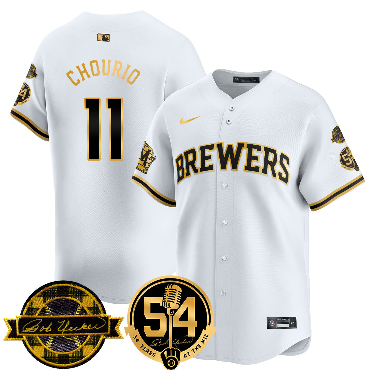 MIL Men Jersey - Bob Uecker, 54 Seasons for Brewers - All Stitched