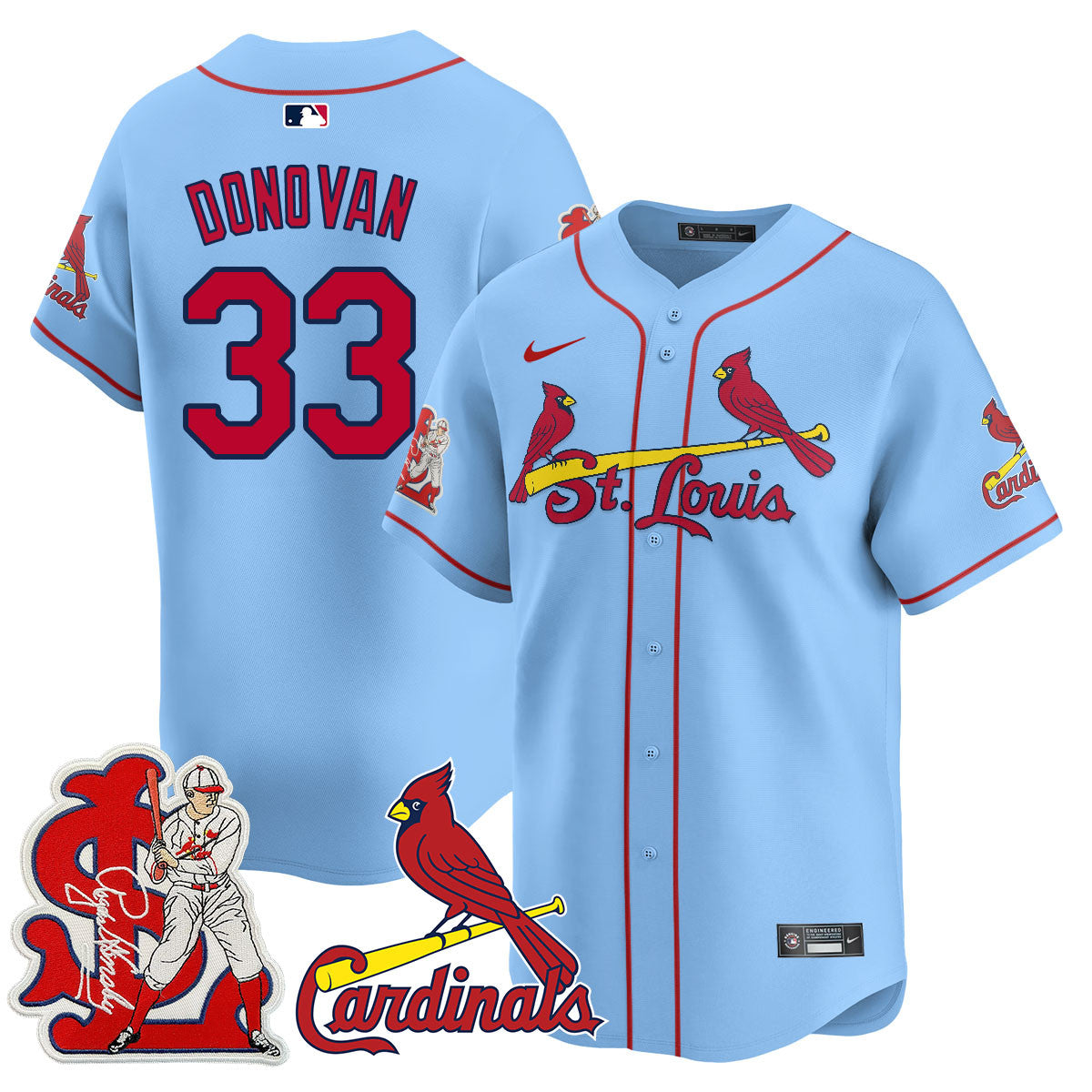 STL Rogers Hornsby Jersey - All Stitched