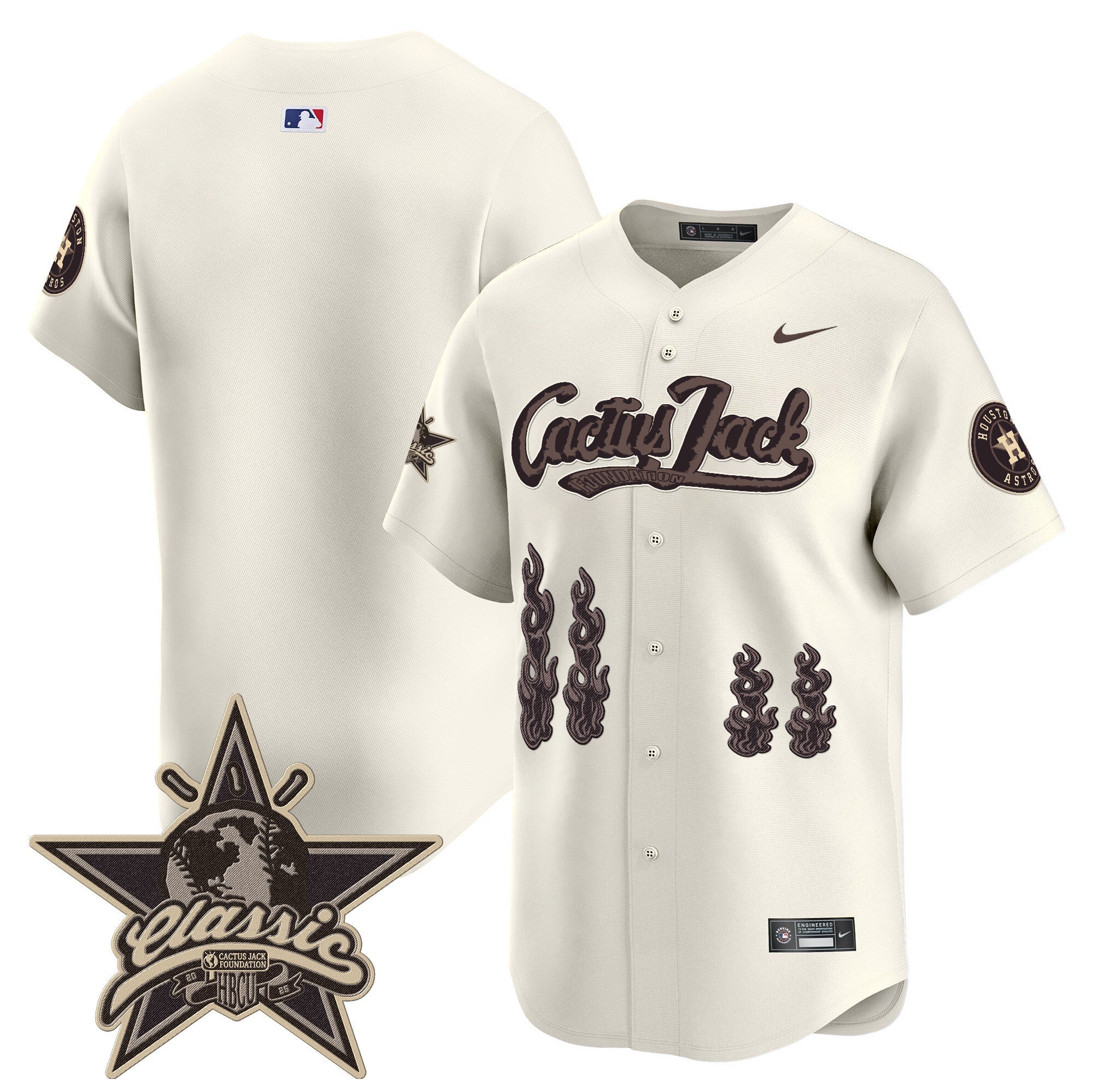 HOU Cactus Jack 2025 Vapor Premier Limited Jersey - All Stitched