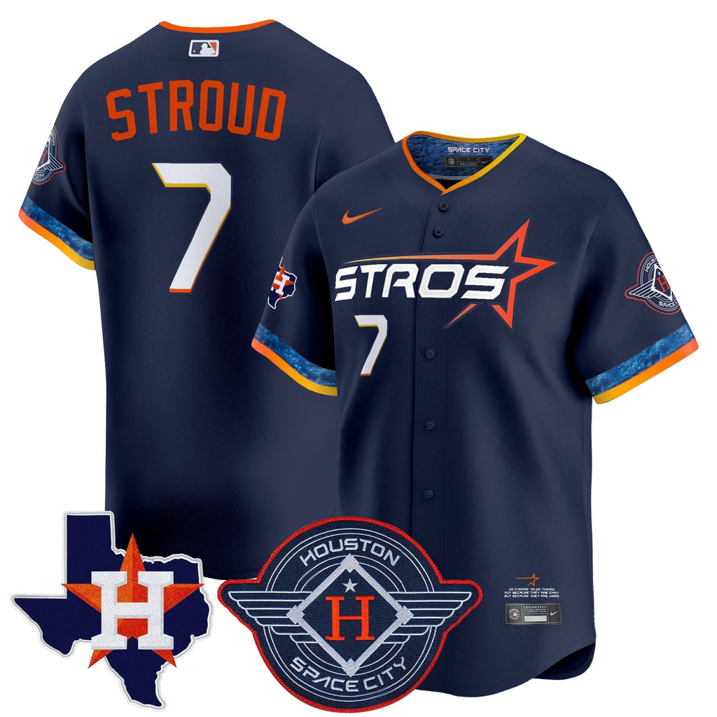 HOU 2025 City Connect Texas Patch Vapor Premier Limited Jersey - All Stitched