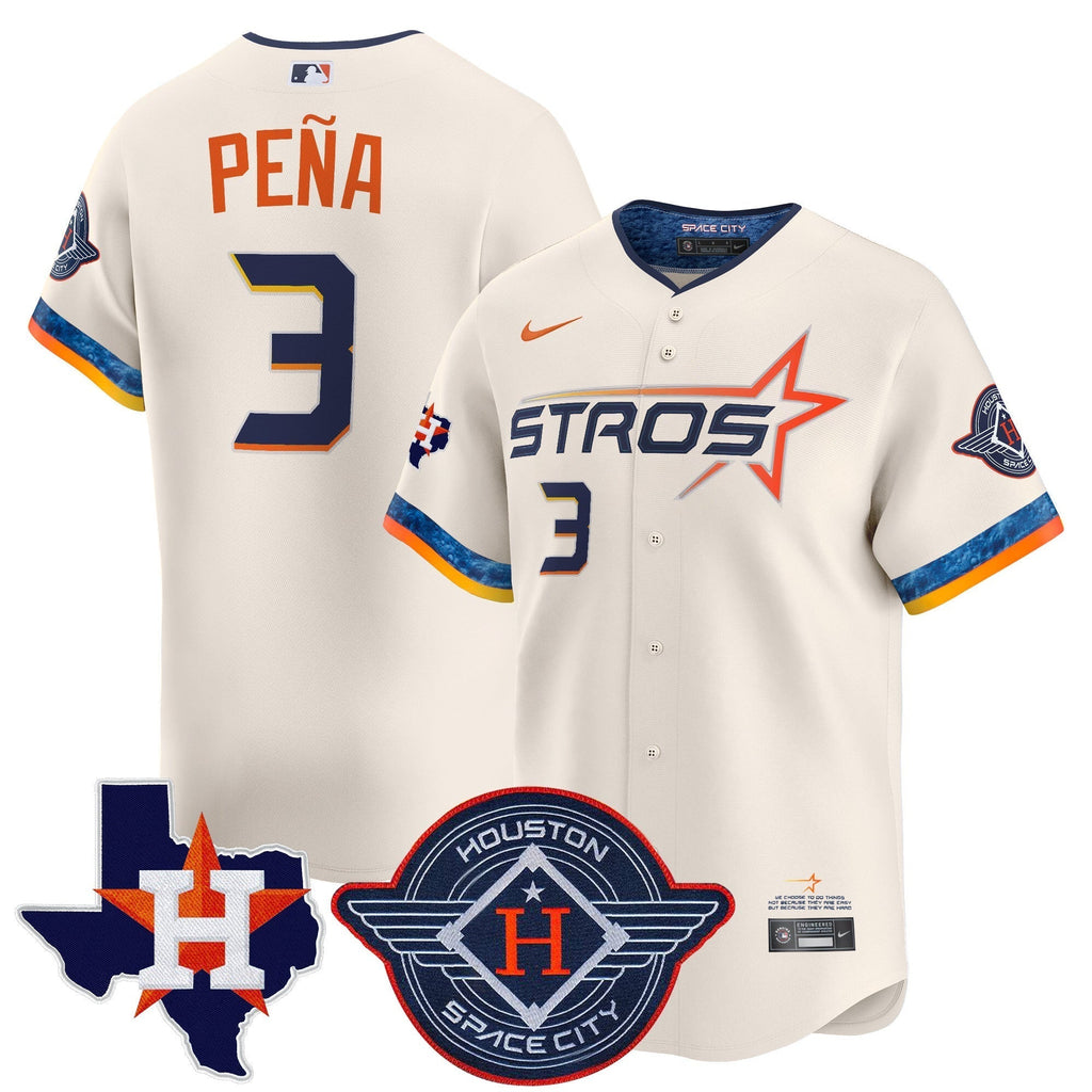 HOU 2025 City Connect Texas Patch Vapor Premier Limited Jersey - All Stitched