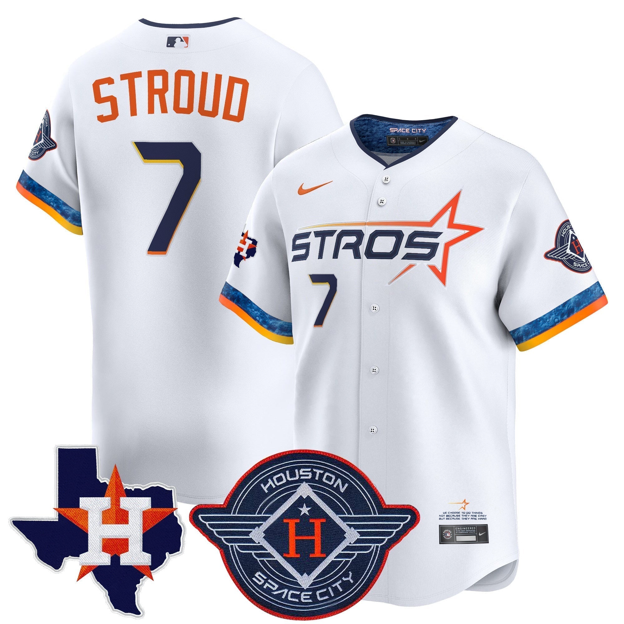 HOU 2025 City Connect Texas Patch Vapor Premier Limited Men Jersey - All Stitched