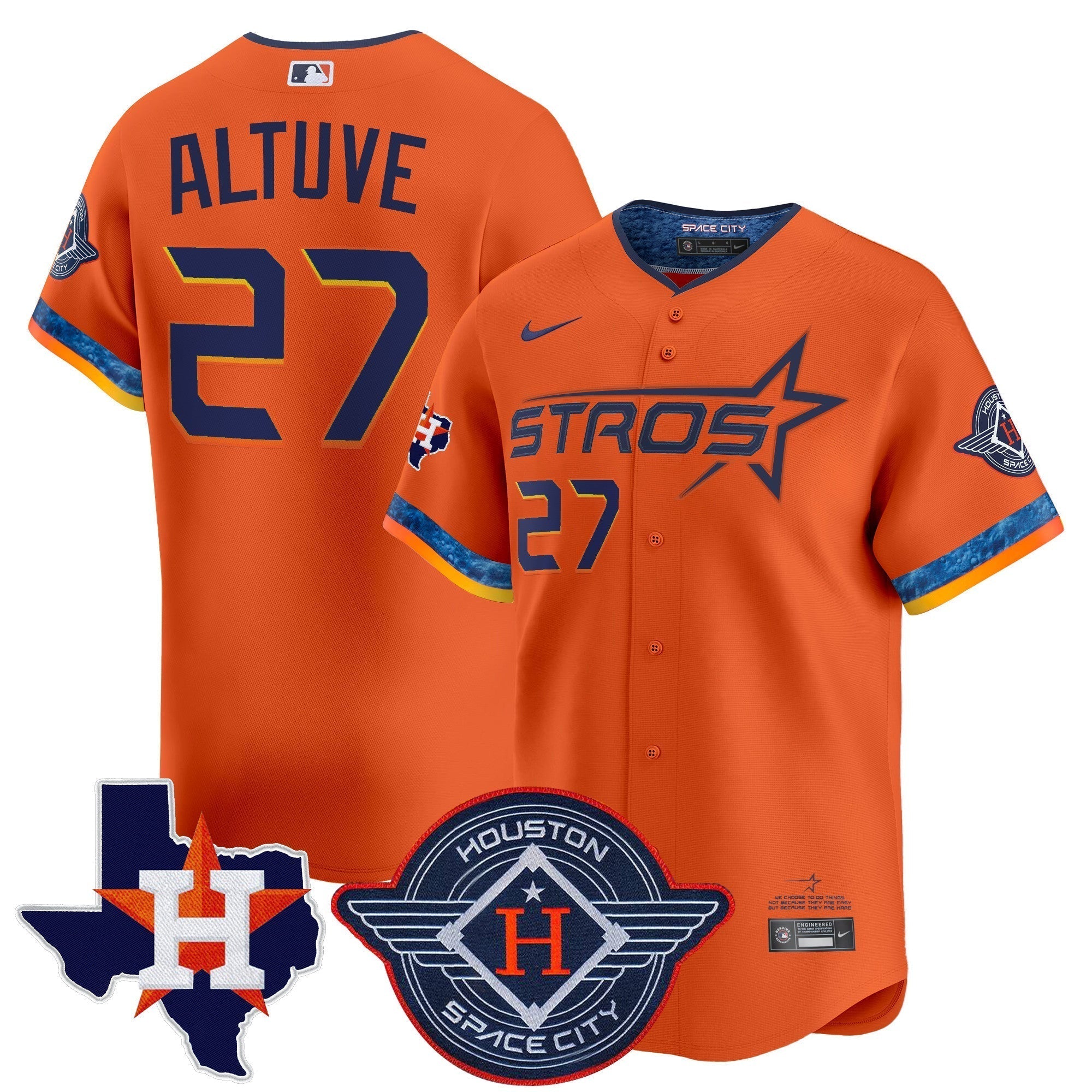 HOU 2025 City Connect Texas Patch Vapor Premier Limited Jersey - All Stitched