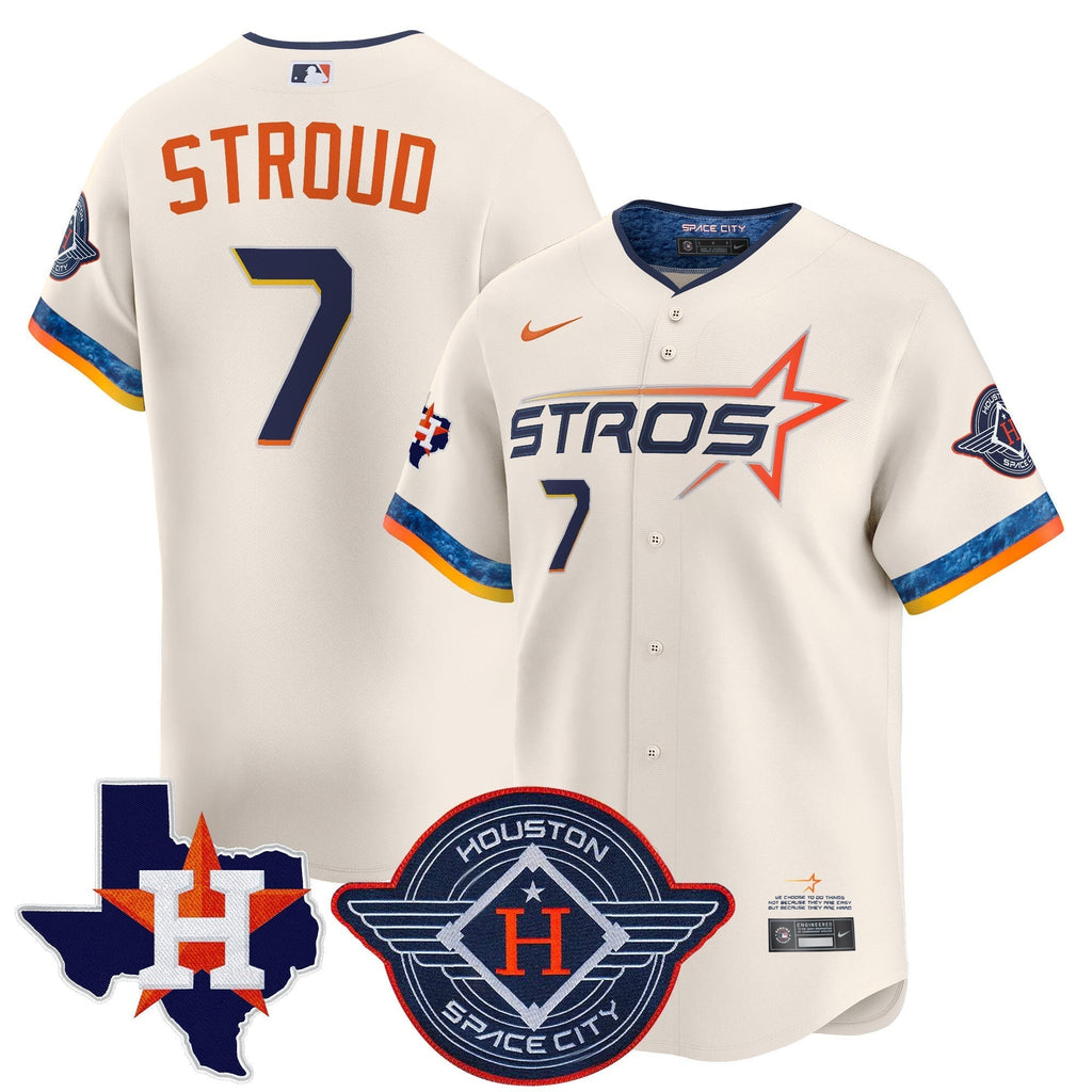HOU 2025 City Connect Texas Patch Vapor Premier Limited Jersey - All Stitched