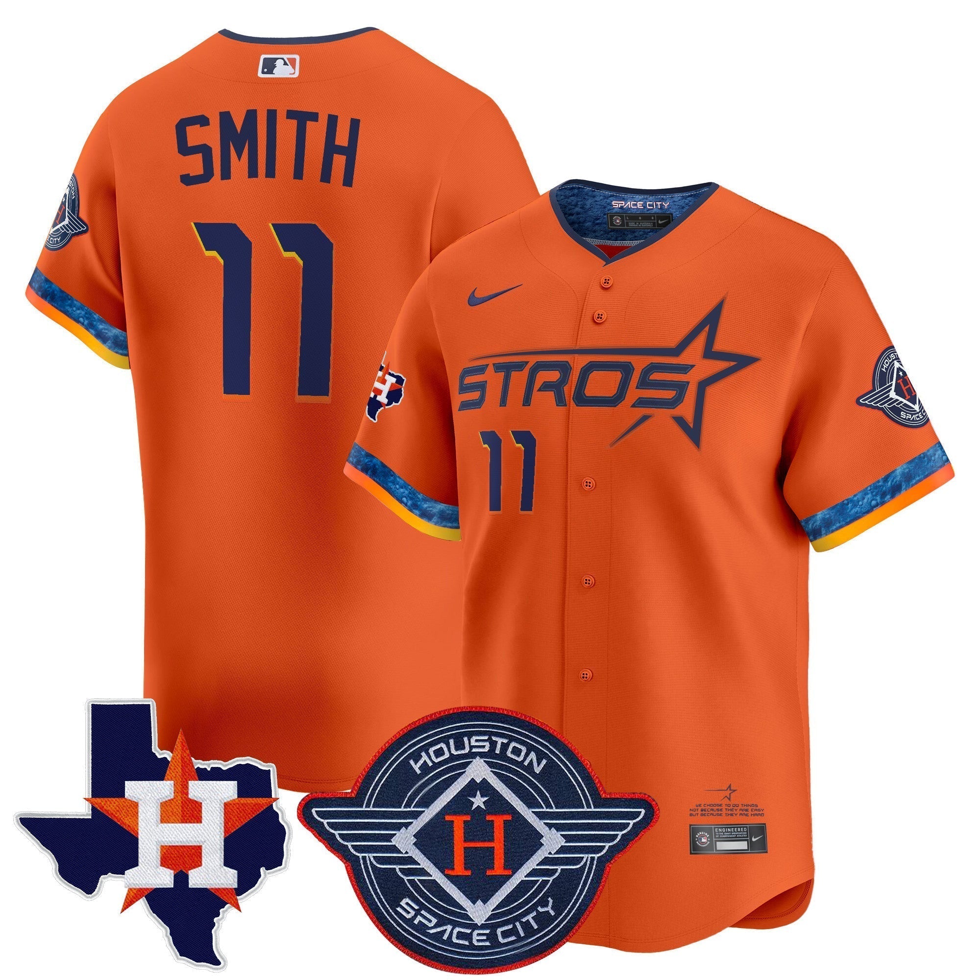 HOU 2025 City Connect Texas Patch Vapor Premier Limited Jersey - All Stitched