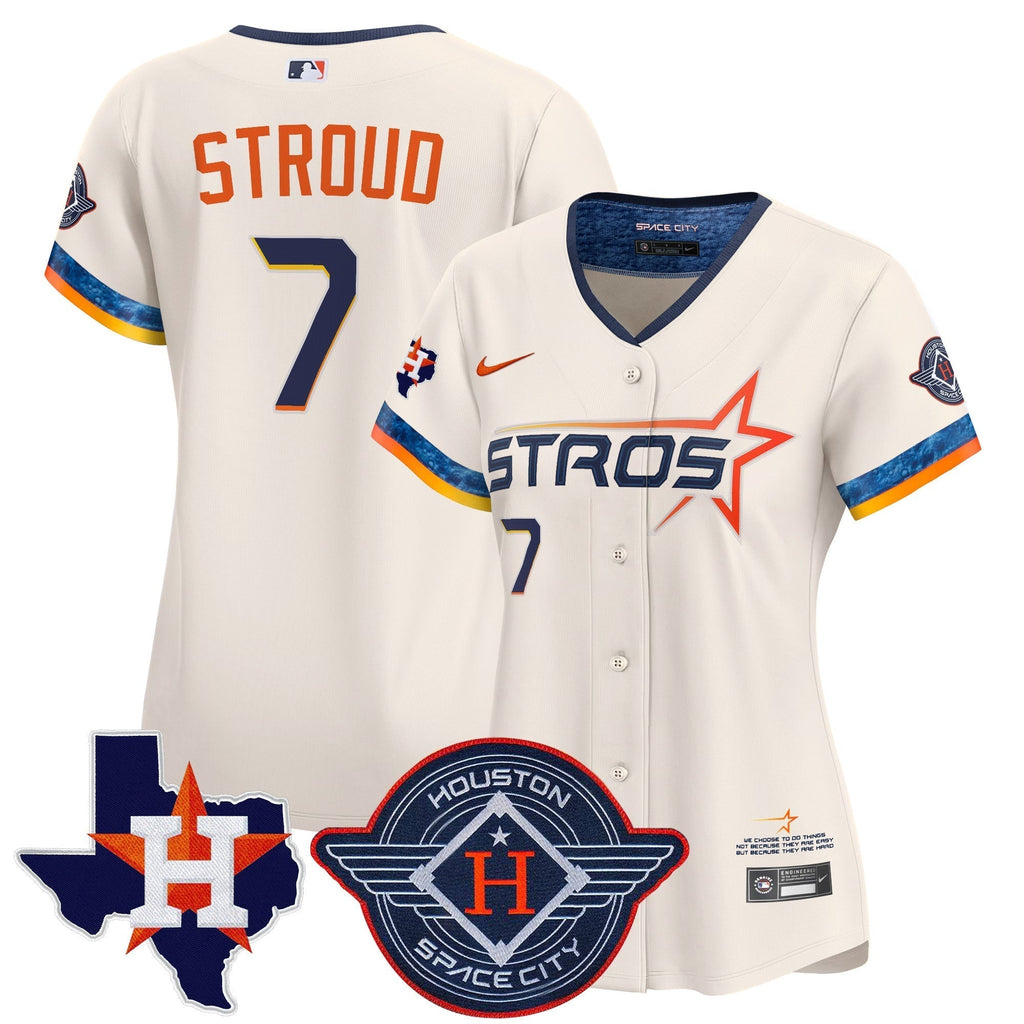 Women's HOU 2025 City Connect Texas Patch Vapor Premier Limited Jersey - All Stitched