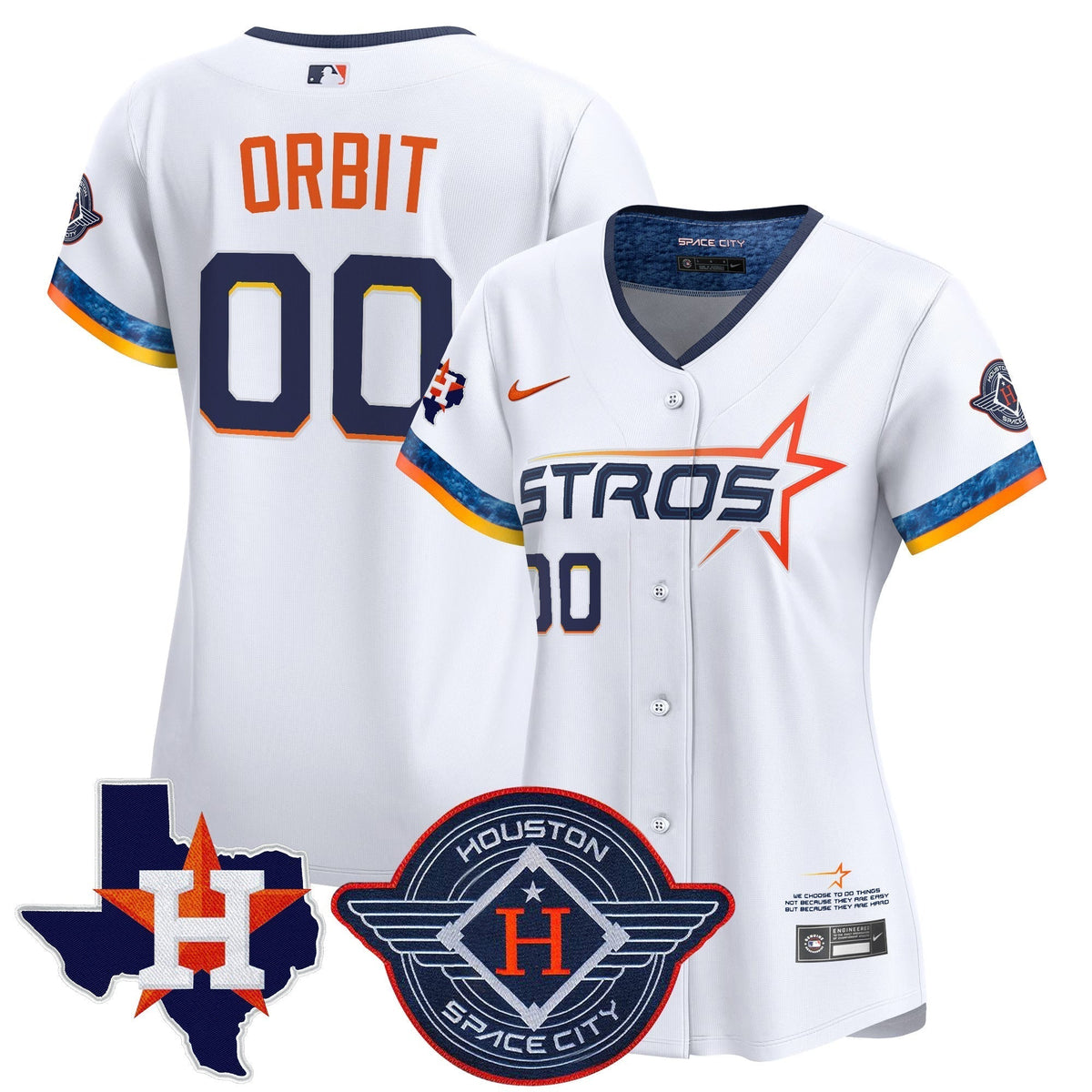 Women's HOU 2025 City Connect Texas Patch Vapor Premier Limited Jersey - All Stitched