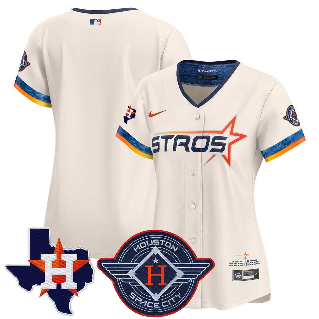Women's HOU 2025 City Connect Texas Patch Vapor Premier Limited Jersey - All Stitched