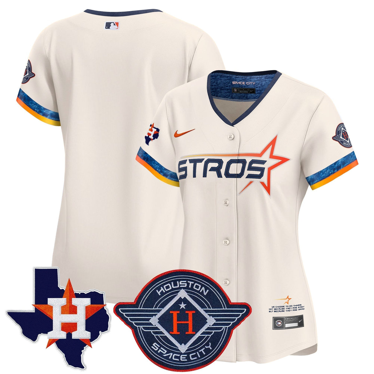 Women's HOU 2025 City Connect Texas Patch Vapor Premier Limited Jersey - All Stitched