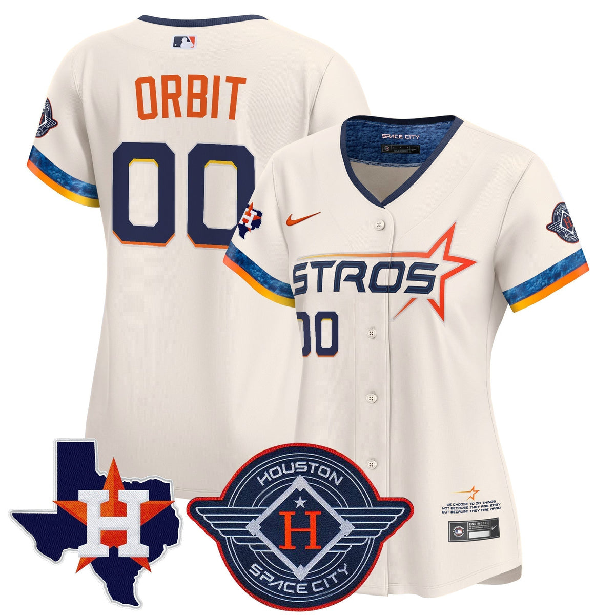Women's HOU 2025 City Connect Texas Patch Vapor Premier Limited Jersey - All Stitched