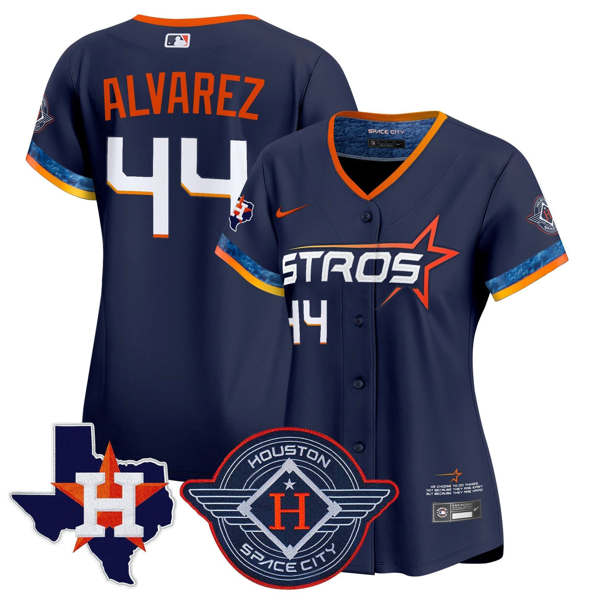 Women's HOU 2025 City Connect Texas Patch Vapor Premier Limited Jersey - All Stitched