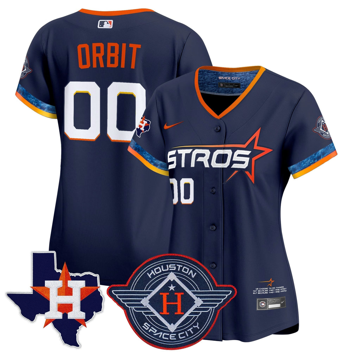 Women's HOU 2025 City Connect Texas Patch Vapor Premier Limited Jersey - All Stitched