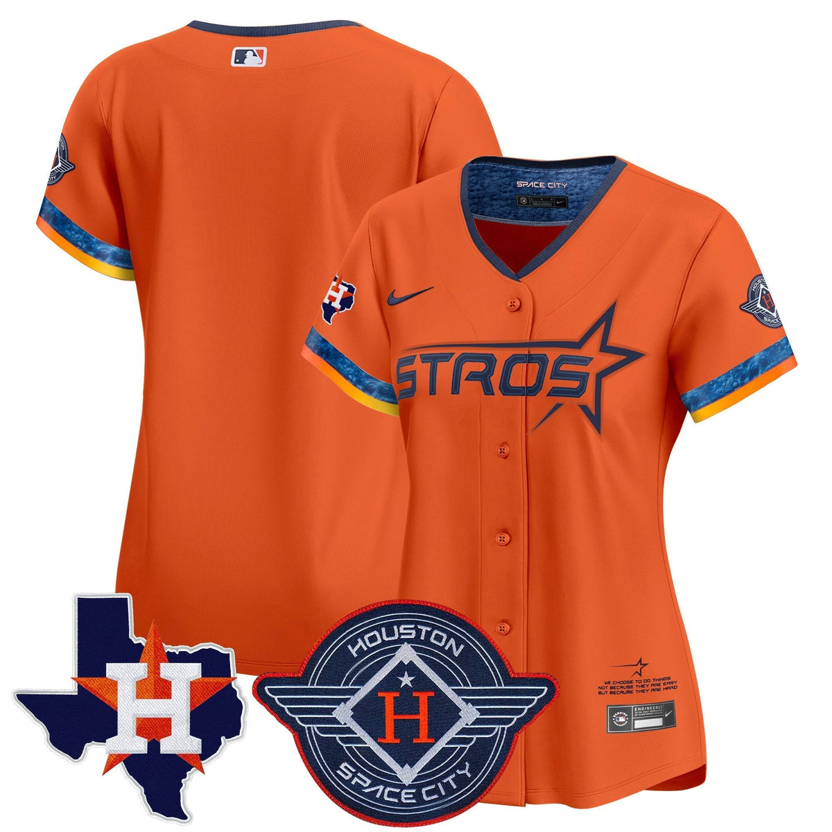 Women's HOU 2025 City Connect Texas Patch Vapor Premier Limited Jersey - All Stitched
