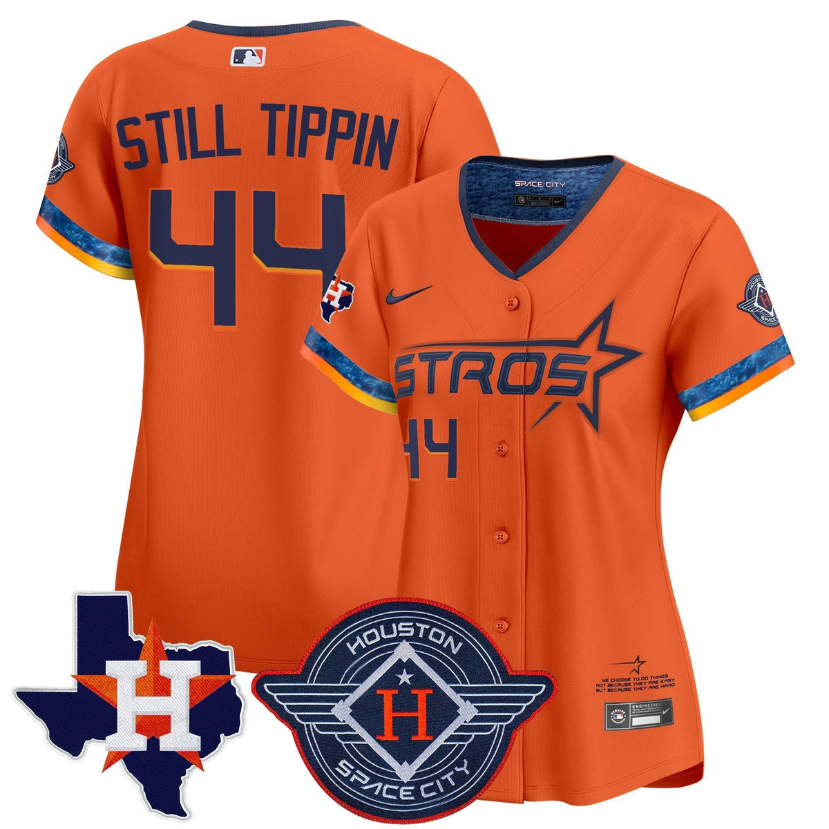 Women's HOU 2025 City Connect Texas Patch Vapor Premier Limited Jersey - All Stitched