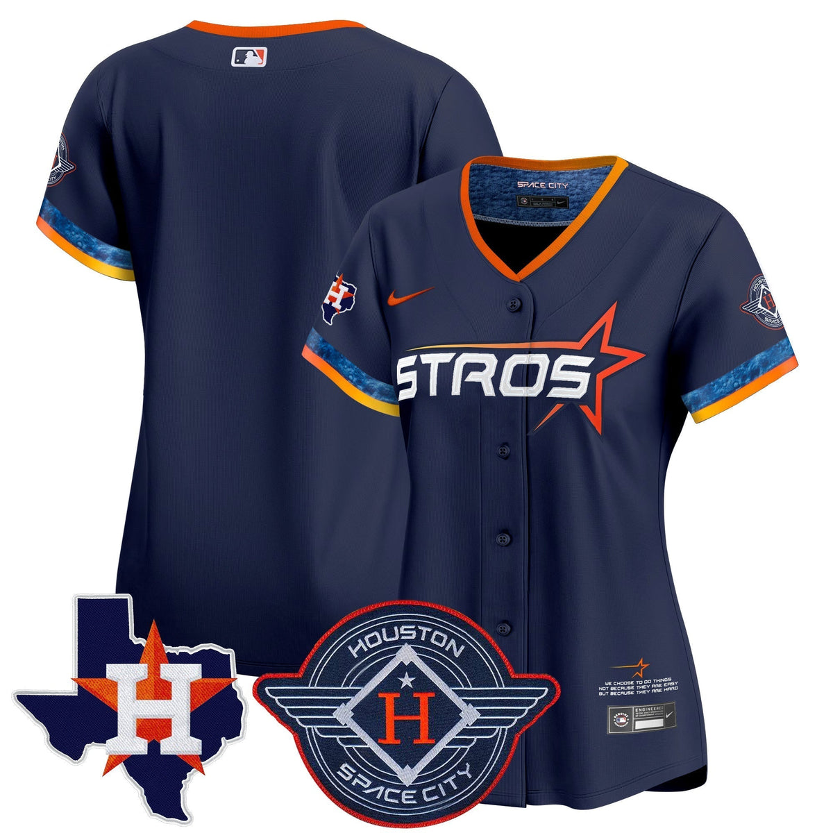 Women's HOU 2025 City Connect Texas Patch Vapor Premier Limited Jersey - All Stitched