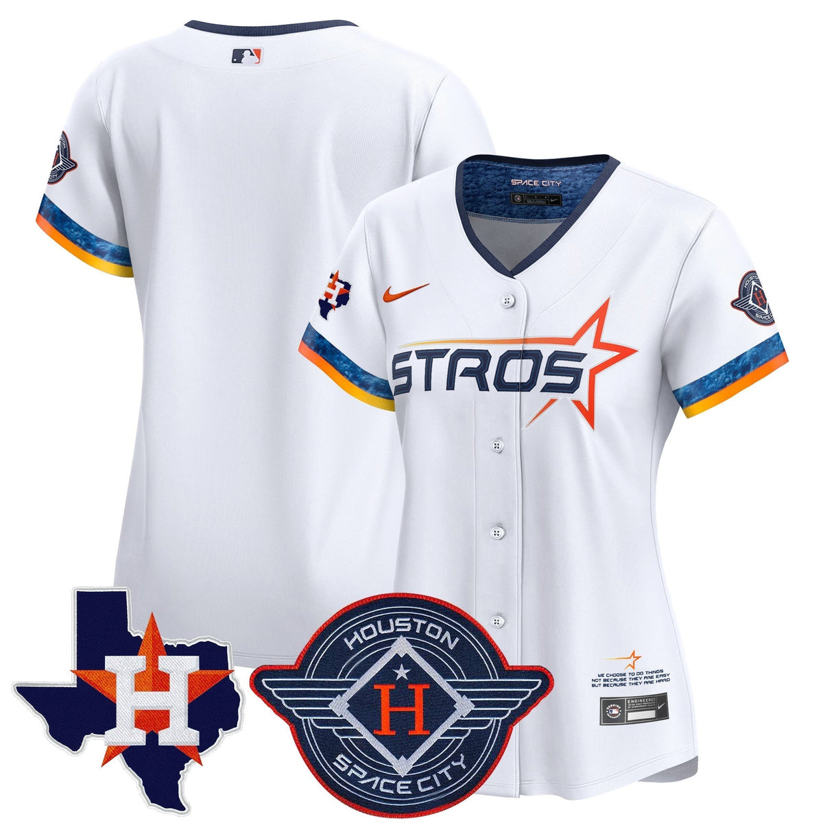 Women's HOU 2025 City Connect Texas Patch Vapor Premier Limited Jersey - All Stitched