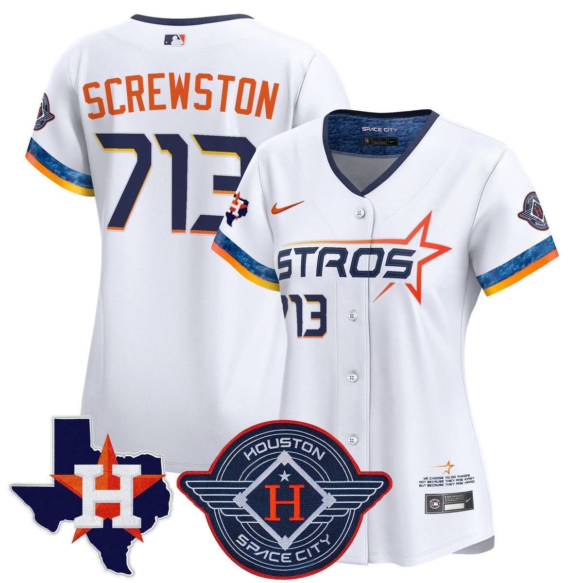 Women's HOU 2025 City Connect Texas Patch Vapor Premier Limited Jersey - All Stitched