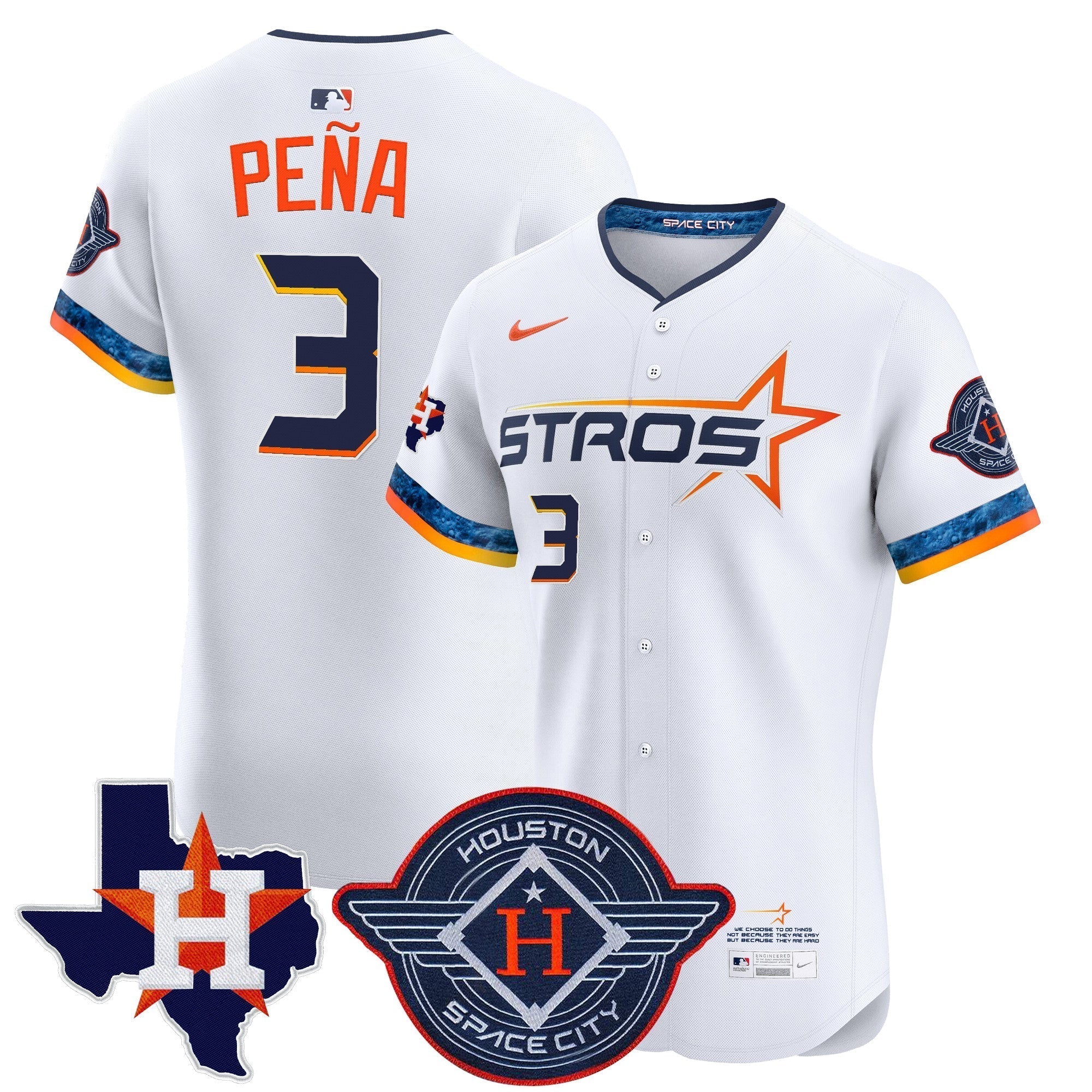 HOU 2025 City Connect Texas Patch Vapor Premier Elite Men Jersey - All Stitched