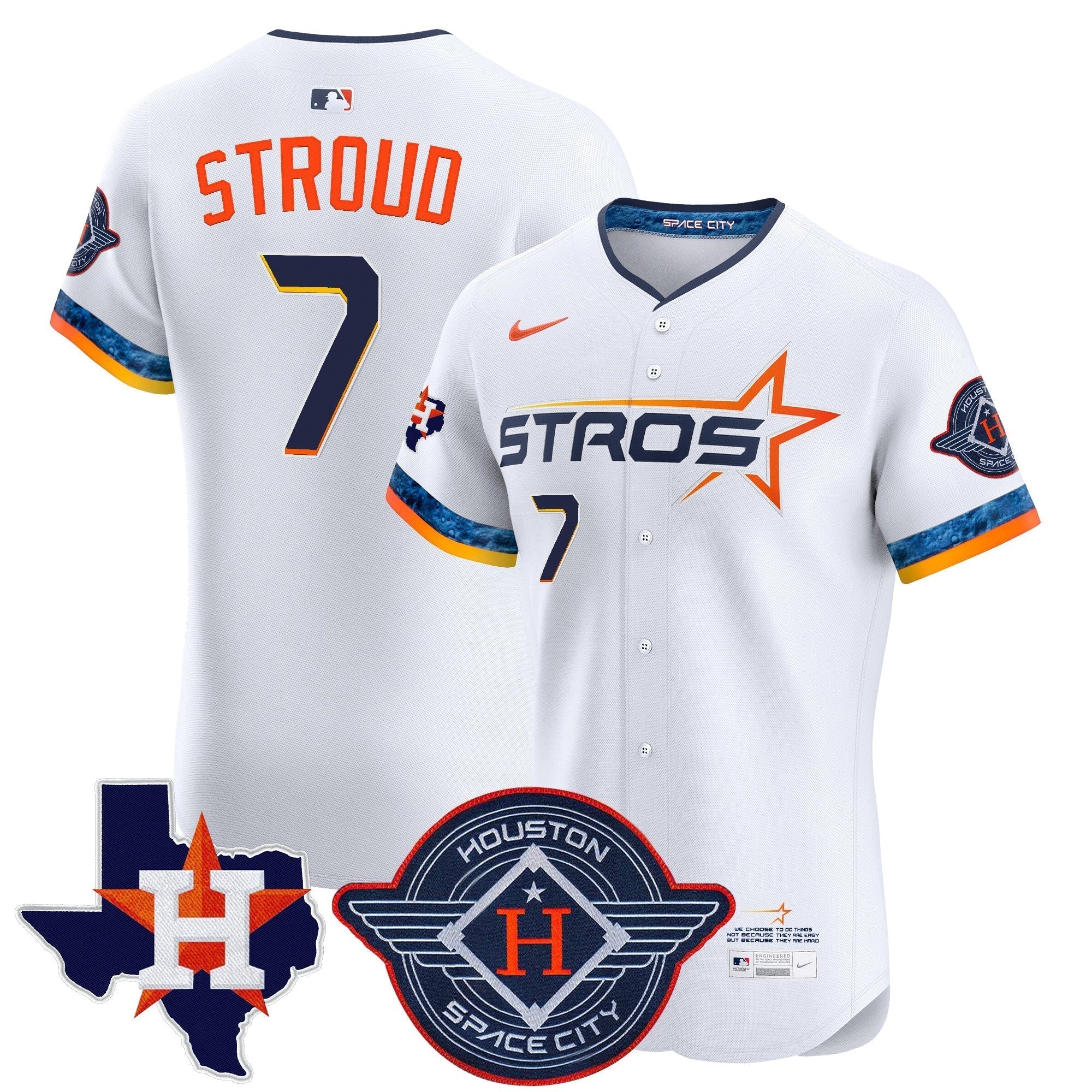 HOU 2025 City Connect Texas Patch Vapor Premier Elite Men Jersey - All Stitched
