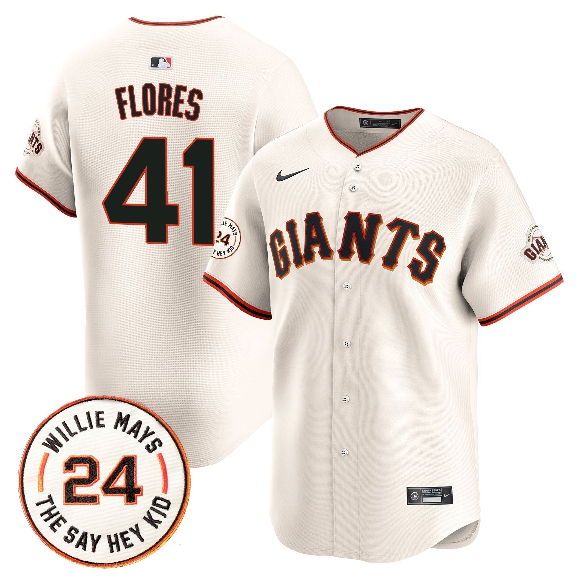 SF 2025 Willie Mays Patch Vapor Premier Limited Men Jersey - All Stitched