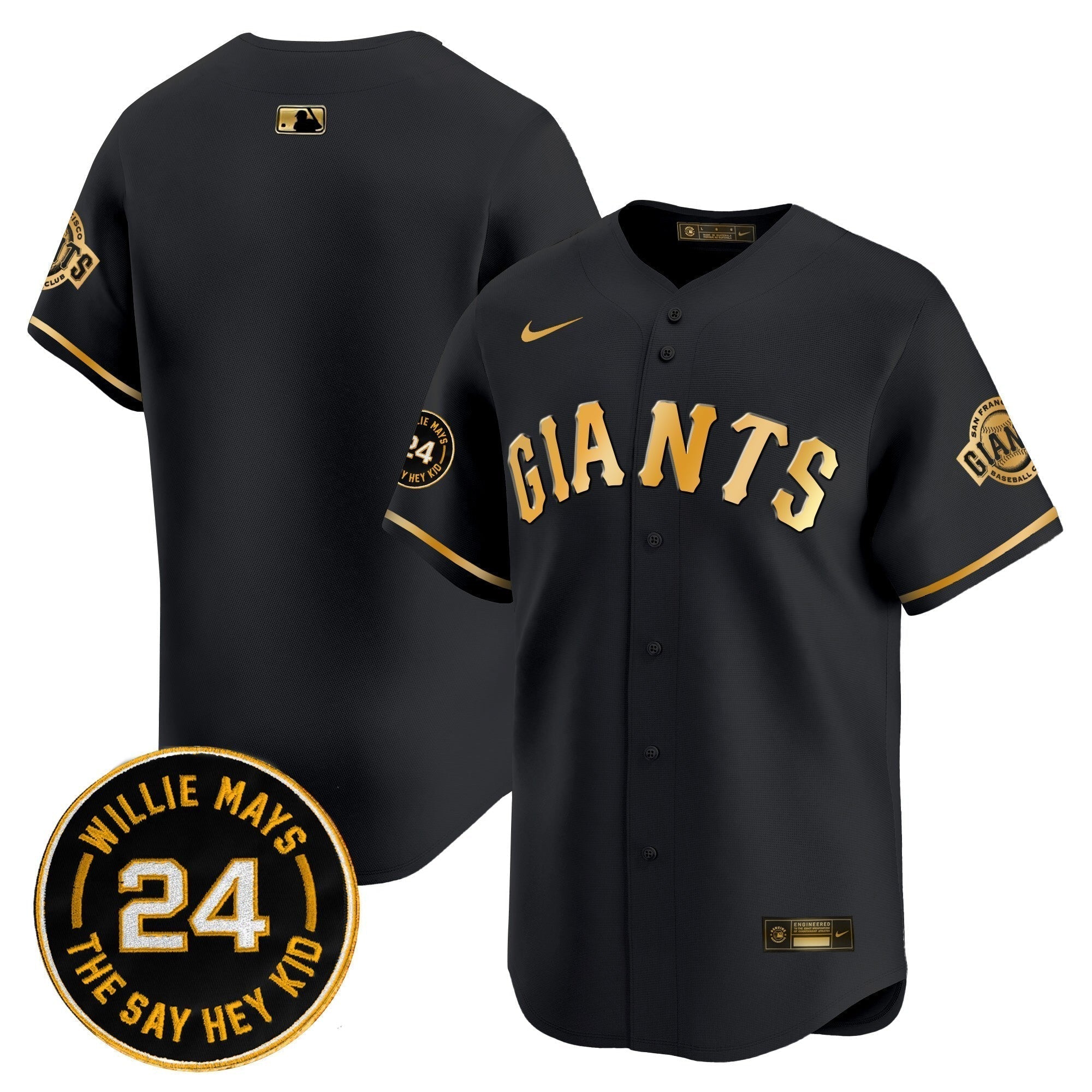 SF 2025 Willie Mays Patch Vapor Premier Limited Men Jersey - All Stitched