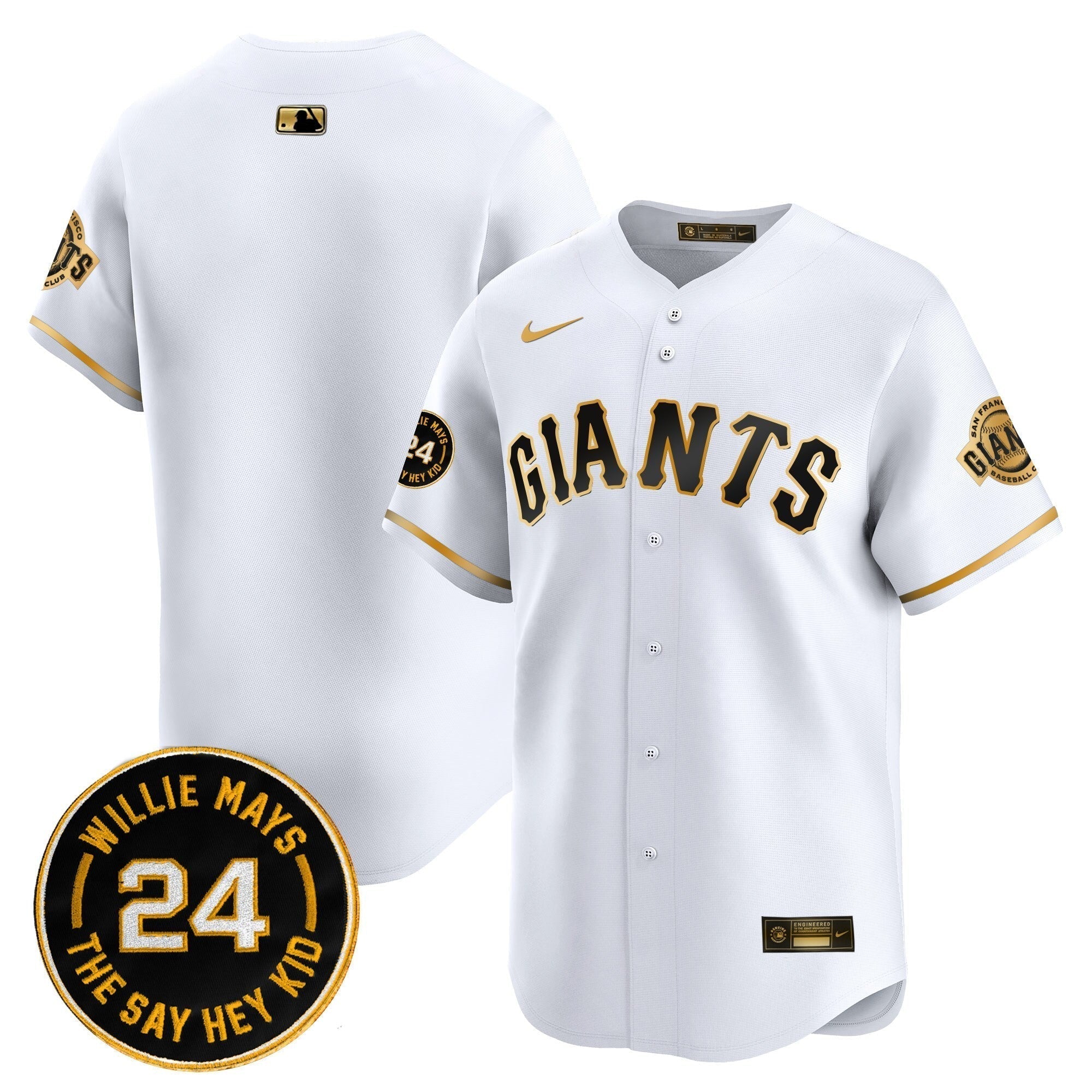 SF 2025 Willie Mays Patch Vapor Premier Limited Men Jersey - All Stitched