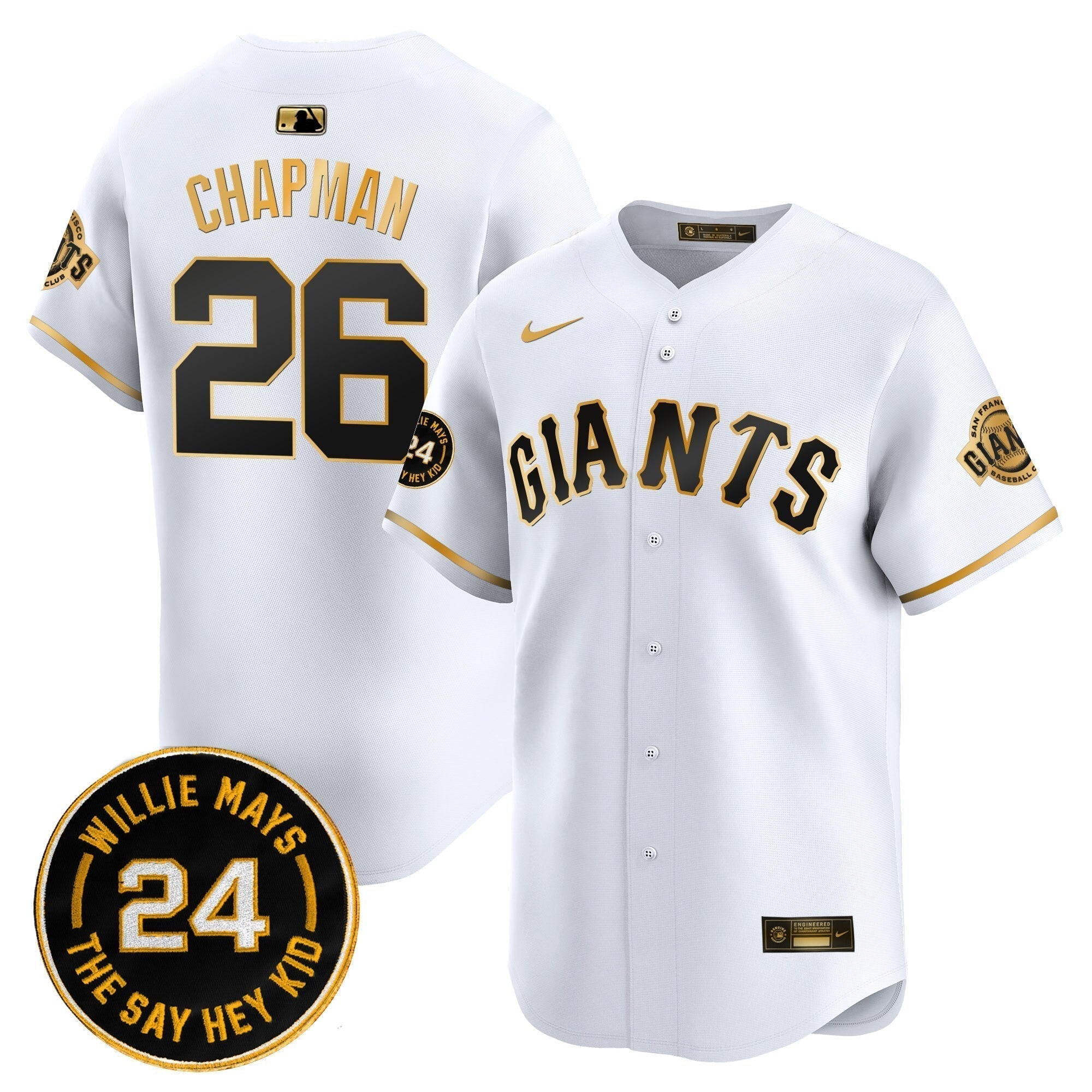 SF 2025 Willie Mays Patch Vapor Premier Limited Men Jersey - All Stitched