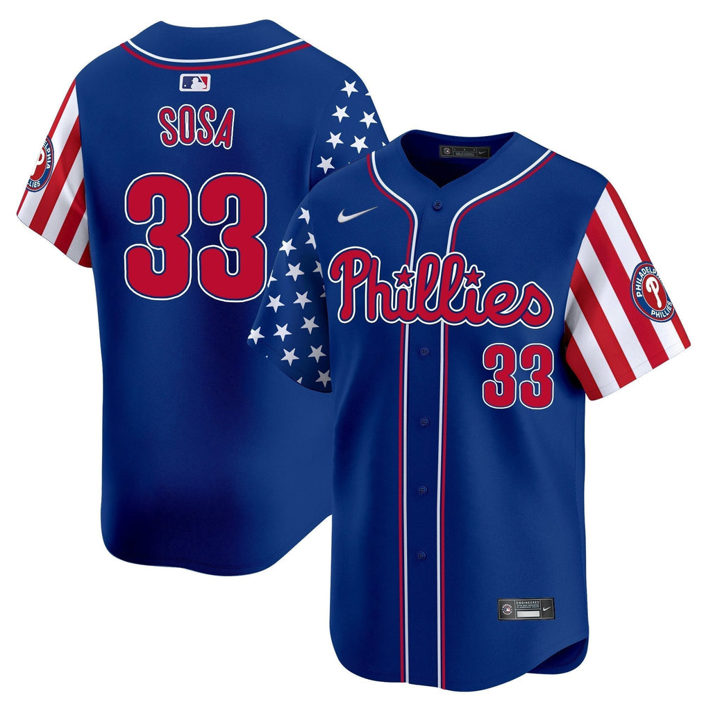 Phillies 2025 Independence Day Vapor Premier Limited Jersey - All Stitched