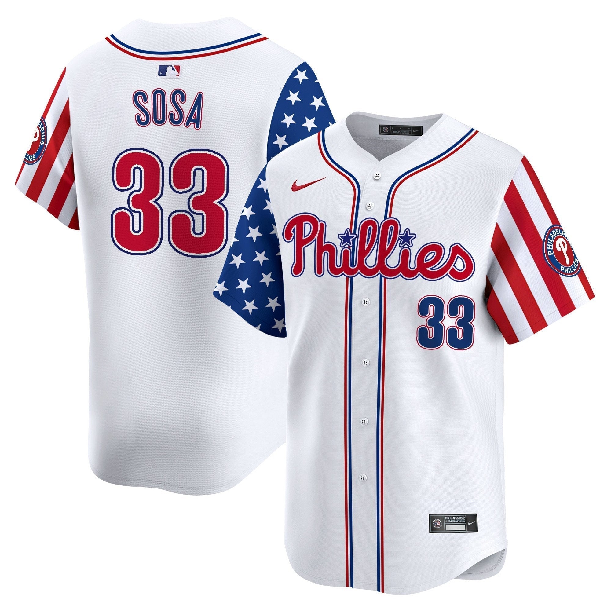 Phillies 2025 Independence Day Vapor Premier Limited Jersey - All Stitched