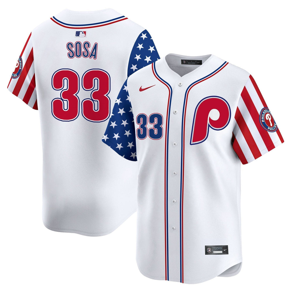 Phillies 2025 Independence Day Vapor Premier Limited Jersey - All Stitched