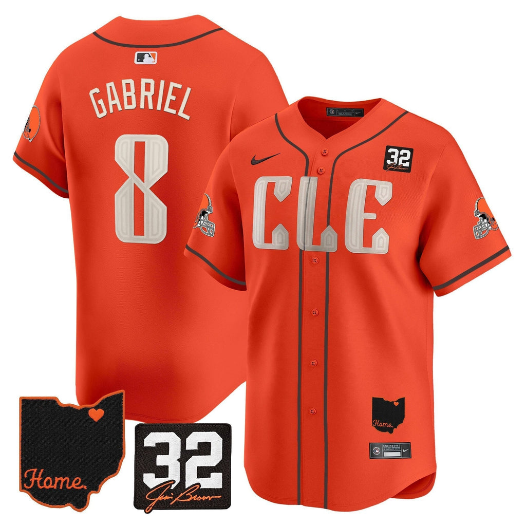 Browns #32 Jim Brown Memorial & Home Patch Vapor Premier Limited Men Jersey - All Stitched