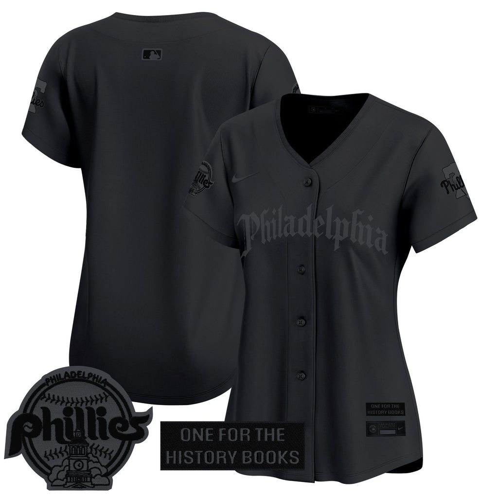 Women's Phillies 'Retro Newspaper Edition' Vapor Premier Limited Jersey - All Stitched
