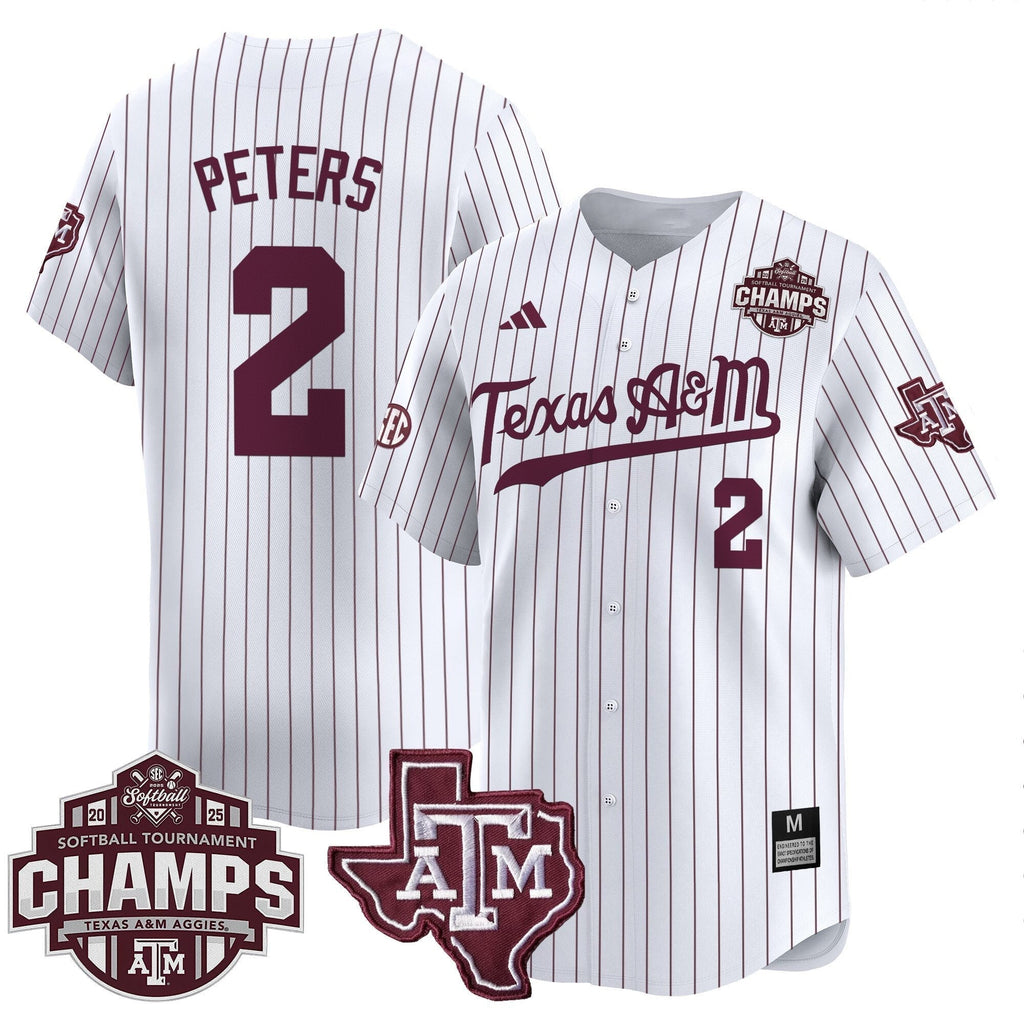 Size - T.A&M.A 2025 SEC Softball Conference Tournament Champions Patch Vapor Premier Limited Men Jersey - All Stitched