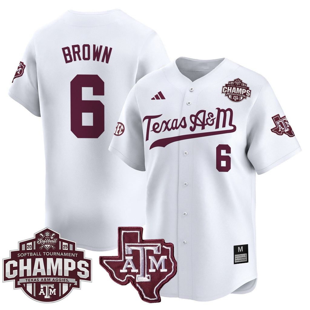 Size - T.A&M.A 2025 SEC Softball Conference Tournament Champions Patch Vapor Premier Limited Jersey - All Stitched