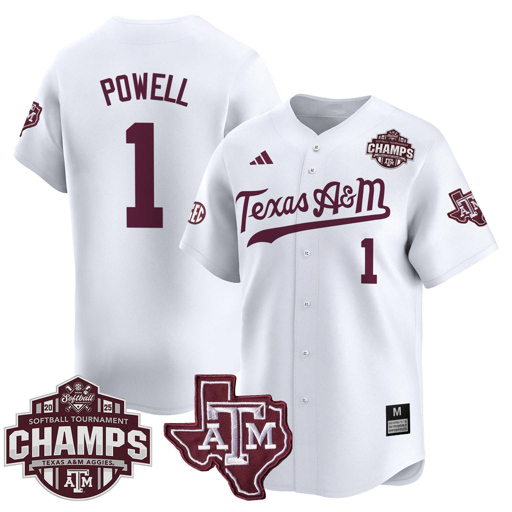 Size - T.A&M.A 2025 SEC Softball Conference Tournament Champions Patch Vapor Premier Limited Jersey - All Stitched
