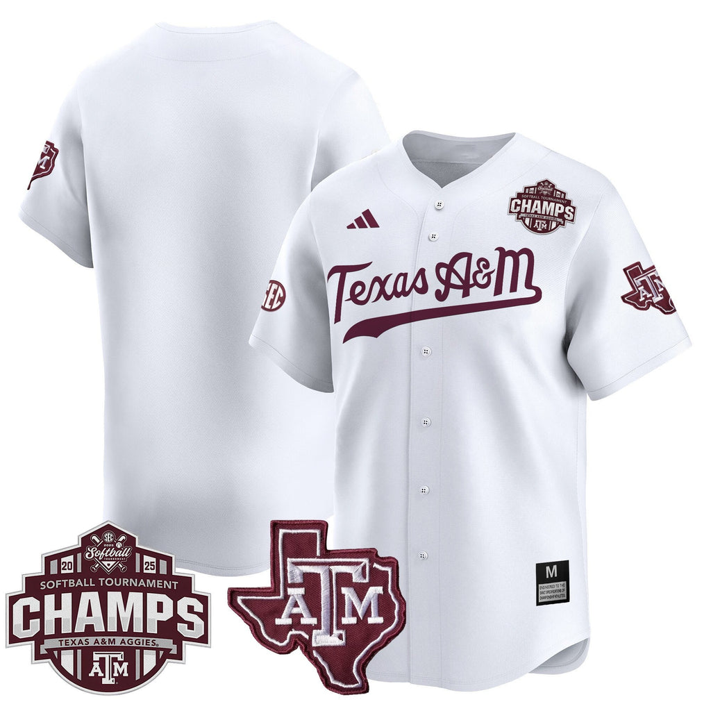 Size - T.A&M.A 2025 SEC Softball Conference Tournament Champions Patch Vapor Premier Limited Jersey - All Stitched